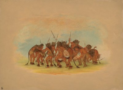 Buffalo Dance - Mandan, 1861. od George Catlin