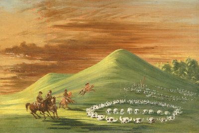 Butte de Mort, Siouxské pohřebiště, Horní Missouri od George Catlin