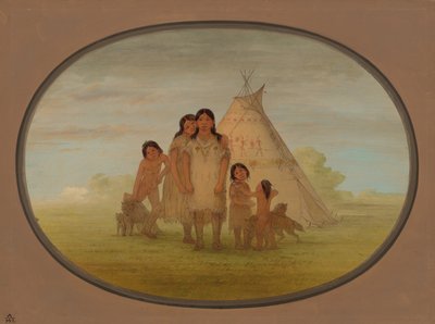 Comanche Chiefs Children and Wigwam, 18611869. od George Catlin