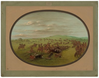 Camanchees Stěhování od George Catlin
