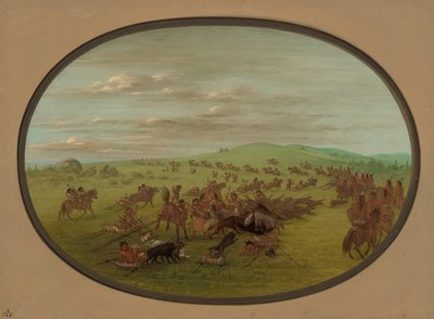 Stěhování Camanchees, 18611869. od George Catlin