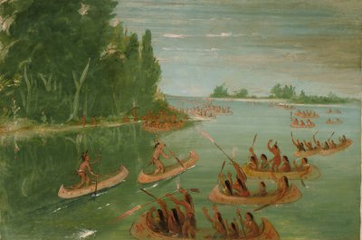 Kanoistický závod u Sault Ste. Marie, 1836-1837. od George Catlin