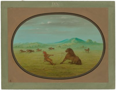 Chytání divokých koní - Pawnee od George Catlin