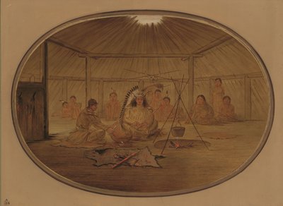 Catlin hodován náčelníkem Mandan, 18611869. od George Catlin