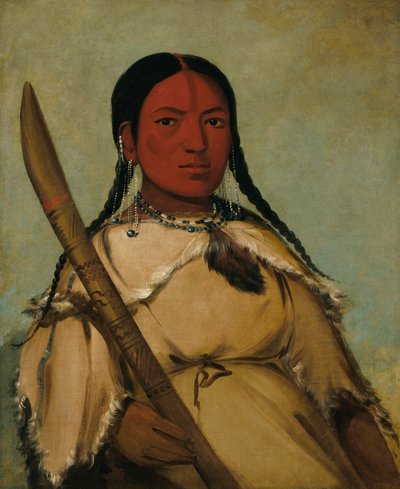 Chin-cha-pee, Fire Bug That Creeps, Manželka holubí hlavy vejce od George Catlin