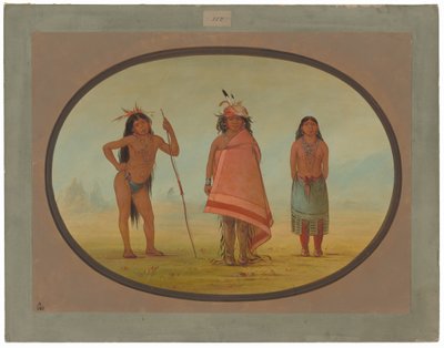 Cochimtee náčelník, jeho žena a válečník od George Catlin