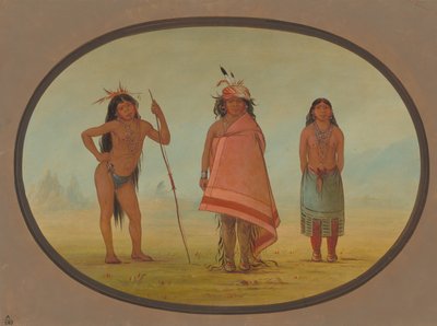 Cochimtee Chief, jeho manželka a válečník, 18551869. od George Catlin