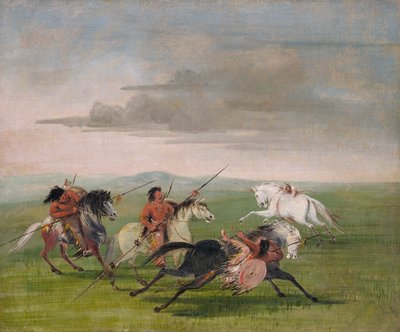 Comanche Feats of Horsemanship, 1834-1835. od George Catlin