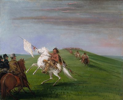 Setkání Komančů s dragouny od George Catlin