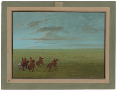Connibos Starting for Wild Horses od George Catlin