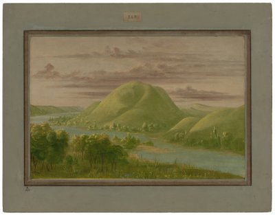 Zvědavé travnaté útesy, řeka svatého Petra od George Catlin