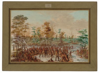 De Tonty žádá o mír v irokézské vesnici. 2. ledna 1680 od George Catlin