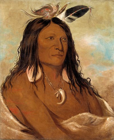 Eé-shah-kó-nee, luk a toulec, první náčelník kmene od George Catlin