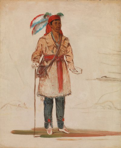 Ee-tów-o-kaum, Obě strany řeky, náčelník kmene od George Catlin