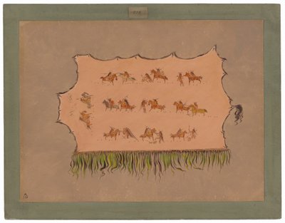 Faksimile roucha náčelníka čtyř mužů - Mandan od George Catlin