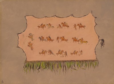 Faksimile róby náčelníka čtyř mužů - Mandan, 18611869. od George Catlin