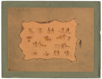 Faksimile roucha Mah-to-toh-pa - Mandan od George Catlin