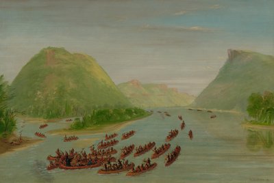 Otec Hennepin a dva společníci udělali zajatce Siouxy. dubna 1680, 18471848. od George Catlin