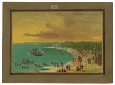 První plavba Griffina na Erijském jezeře. 7. srpna 1679 od George Catlin