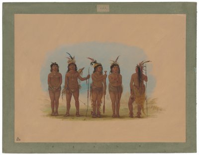 Pět karibských indiánů od George Catlin
