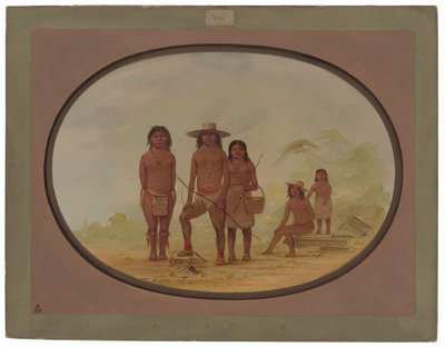 Pět indiánů Mayů od George Catlin