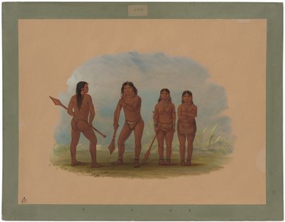 Čtyři indiáni Angustura od George Catlin