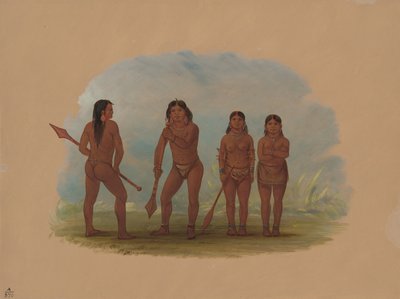 Čtyři Indiáni Angustura, 18541869. od George Catlin