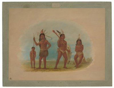 Čtyři indiáni Arawak od George Catlin