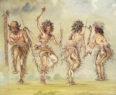 Čtyři tanečníci od George Catlin