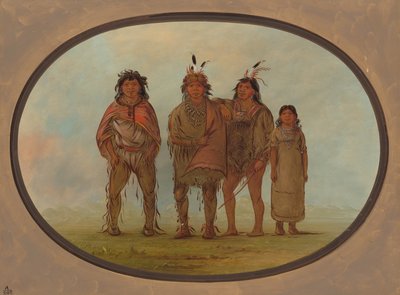 Čtyři Indiáni Dogrib, 18551869. od George Catlin