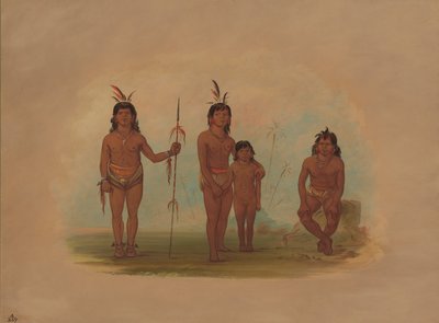 Four Goo-a-give Indians, 18541869. od George Catlin