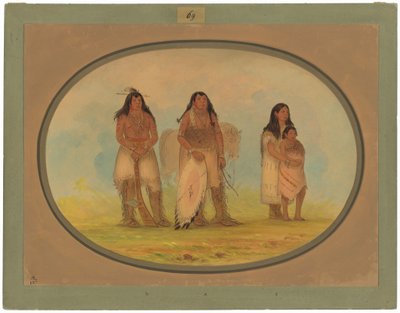 Čtyři indiáni Kiowa od George Catlin