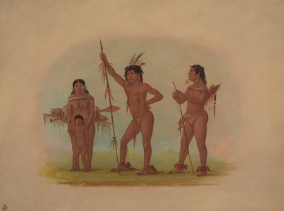 Čtyři indiáni Mura, 18541869. od George Catlin
