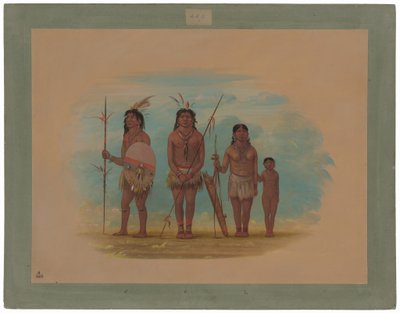 Čtyři indiáni Xingu od George Catlin