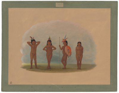 Čtyři děti Zurumati od George Catlin