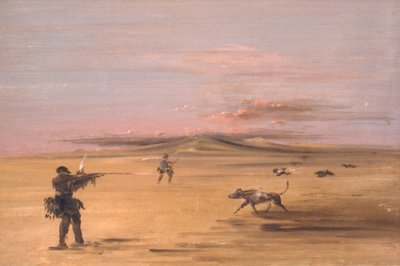 Střelba tetřevů na prériích Missouri, 1837-1839. od George Catlin
