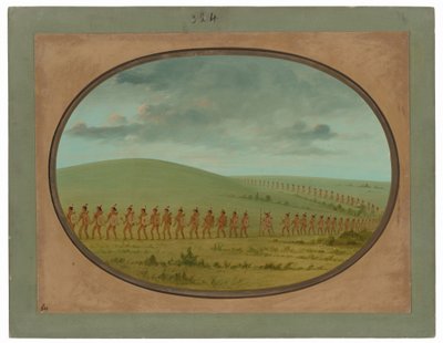 Indian File - Iowa od George Catlin