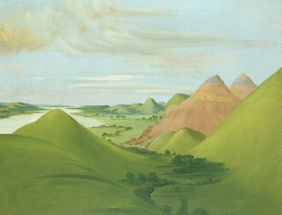 Iron Bluff, 1200 mil nad St. Louis od George Catlin