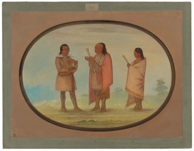 Kickapoo Indiáni káží a modlí se od George Catlin