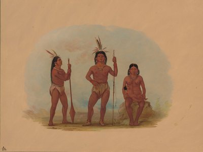 Klahoquaht Chief, jeho manželka a syn, 18551869. od George Catlin