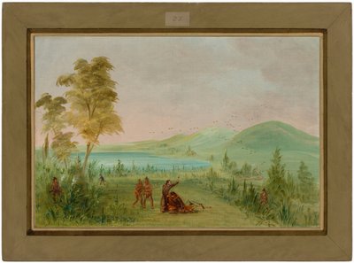 La Salle zavražděný Duhautem. 19. května 1686 od George Catlin