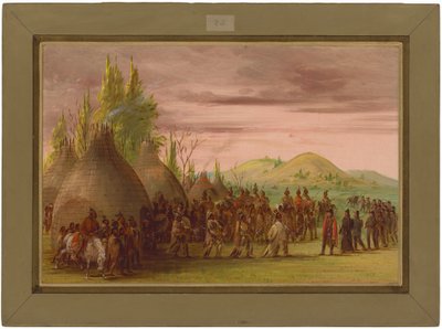 La Salle přijal ve vesnici indiánů Cenis. 6. května od George Catlin