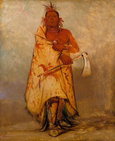 Le-sháw-loo-láh-le-hoo, Velký los, náčelník paňejského kmene Skidi (Vlků). od George Catlin