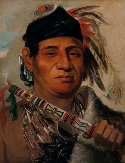 Mah-kée-mee-teuv, medvěd grizzly, náčelník kmene, 1831. od George Catlin