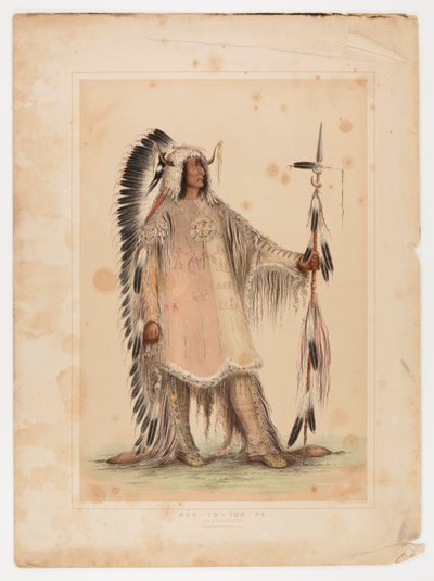 Mah-to-toh-pa, náčelník Mandanů od George Catlin