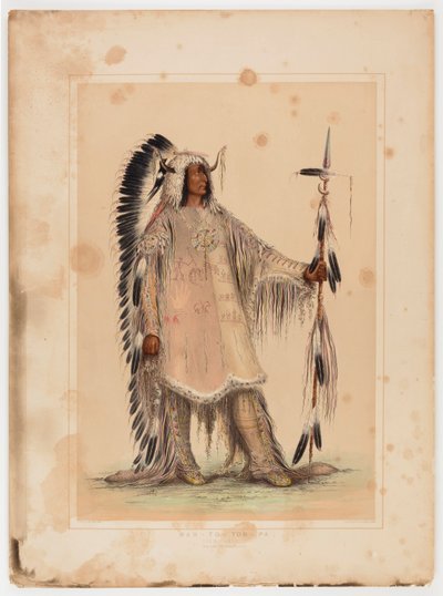 Mah-to-toh-pa, náčelník Mandanů od George Catlin