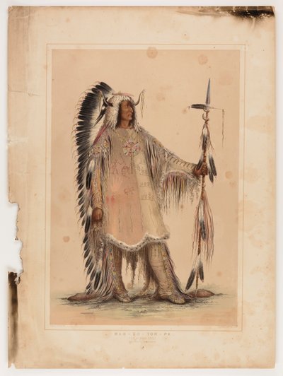 Mah-to-toh-pa, náčelník Mandanů od George Catlin