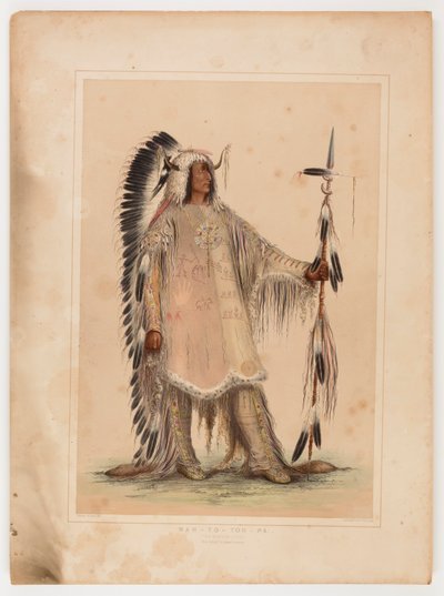 Mah-to-toh-pa, náčelník Mandanů od George Catlin