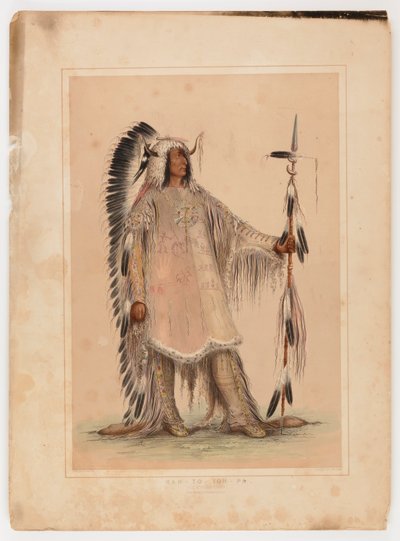 Mah-to-toh-pa, náčelník Mandanů od George Catlin