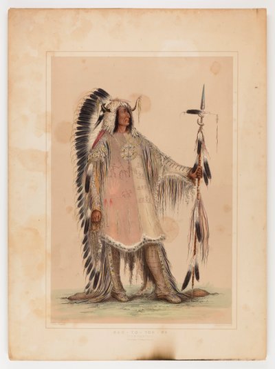 Mah-to-toh-pa, náčelník Mandanů od George Catlin